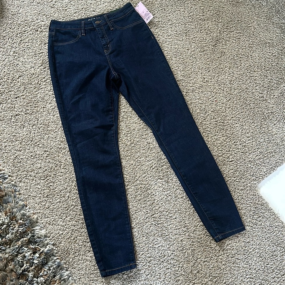 NWT Wild Fable High Rise Skinny Jeans Dark Wash Size 6 Stretch Denim